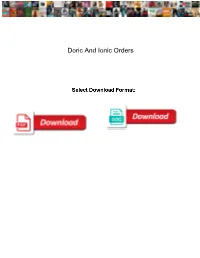 Doric and Ionic Orders
