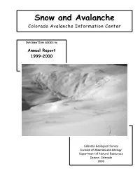 Snow and Avalanche Experience