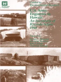 U.S. Army Engineers in Hawaii: an Inventory of Records Before 1948