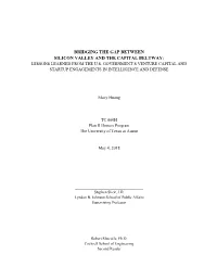 Bridging the Gap Between Silicon Valley and the Capital Beltway: Lessons Learned from the U.S