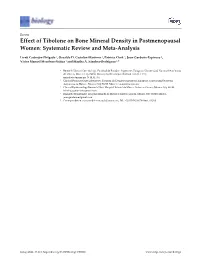Effect of Tibolone on Bone Mineral Density in Postmenopausal Women: Systematic Review and Meta-Analysis