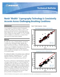 Nonin® Medair™ Capnography Technology Is Consistently Accurate Across Challenging Breathing Conditions