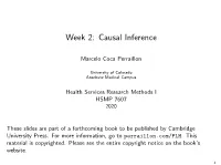 Week 2: Causal Inference