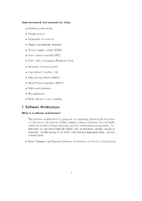 1 Software Architecture