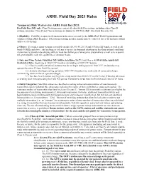 ARRL Field Day 2021 Rules
