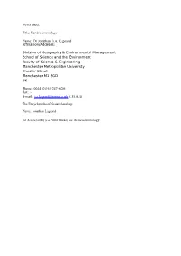 Dendrochronology Name