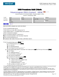 Polysomnogram (PSG) (Custom) - UDOH