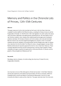 Regnal Lists in East Slavic Chronicles 04 with Proof Corrections Inserted