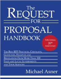 The Request for Proposal Handbook