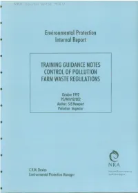 Environmental Protection Internal Report TRAINING GUIDANCE