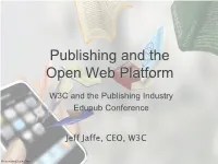 Jeff Jaffe, CEO, W3C