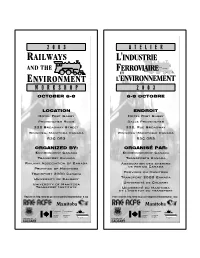 Railways and the Environment Workshop 2003