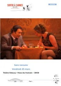 Sans Rancune Vendredi 25 Mars