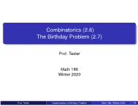 The Birthday Problem (2.7)