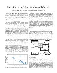 Using Protective Relays for Microgrid Controls