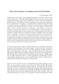 Vishnu and the Videogame: the Videogame Avatar and Hindu Philosophy