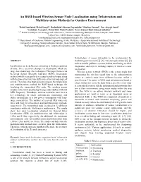 An RSSI-Based Wireless Sensor Node Localisation Using Trilateration and Multilateration Methods for Outdoor Environment