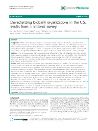 Characterizing Biobank Organizations in the U.S.: Results from a National
