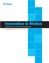 Innovation in Motion Tsubakimoto.Com Steady Action to Overcome All Challenges