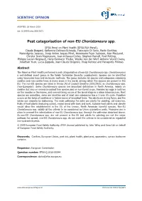 Pest Categorisation of Non&#X2010