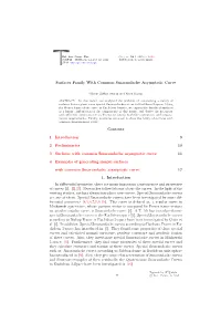 Surfaces Family with Common Smarandache Asymptotic Curve