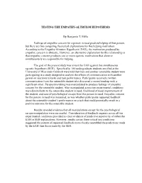 Testing the Empathy-Altruism Hypothesis