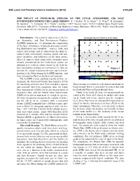 The Impact of Meteoroid Streams on the Lunar Atmosphere and Dust Environment During the Ladee Mission