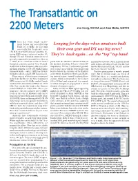 The Transatlantic on 2200 Meters