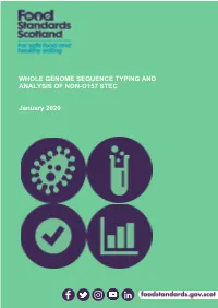 Whole Genome Sequence Typing and Analysis of Non-O157 Stec