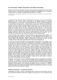 Ben S Bernanke: Inflation Expectations and Inflation Forecasting (Central Bank Articles and Speeches)