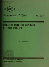 Refractive Index and Dispersion of Liquid Hydrogen