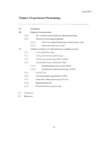 Chapter 2 Experimental Methodology
