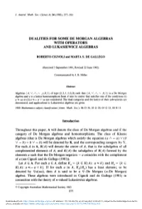 Dualities for Some De Morgan Algebras with Operators and Lukasiewicz Algebras