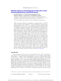 Efficient Capture of Circulating Tumor Cells with a Novel