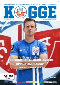 „Für Mich Gab Es Keine Andere Option Als Hansa“ Maximilian Ahlschwede
