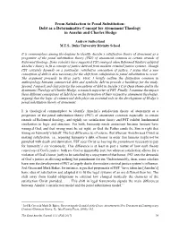 From Satisfaction to Penal Substitution: Debt As a Determinative Concept for Atonement Theology in Anselm and Charles Hodge