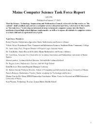 Maine Computer Science Task Force Report