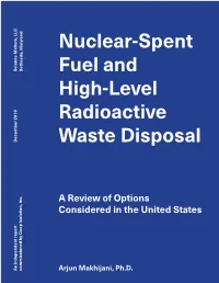 Nuclear-Spent Fuel and High-Level Radioactive Waste Disposal Preface and Acknowledgments 5