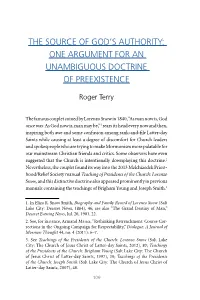 The Source of God's Authority: One Argument