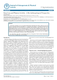 Bone Loss and Physical Activity