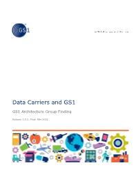 Data Carriers and GS1
