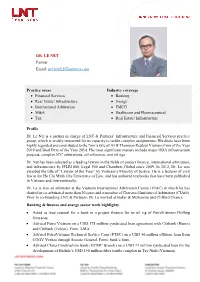 DR. LE NET Partner Email: Net.Le@Lntpartners.Com Practice