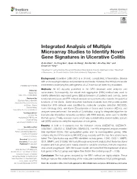 Integrated Analysis of Multiple Microarray Studies to Identify Novel Gene Signatures in Ulcerative Colitis