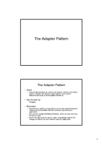 The Adapter Pattern