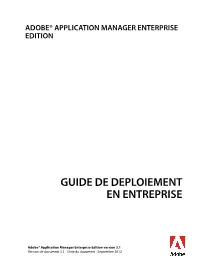 Adobe Application Manager Enterprise Edition Deployment Guide
