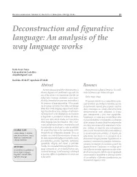 Deconstruction and Figurative Language: an Analysis of the Way Language Works