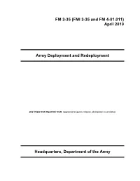 FM 3-35: Army Deployment and Redeployment