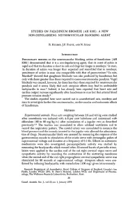 A New Non-Depolarizing Neuromuscular Blocking Agent