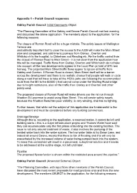 Appendix 1 – Parish Council Responses