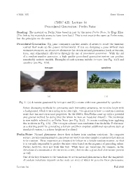 CMSC 425: Lecture 14 Procedural Generation: Perlin Noise